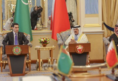 البيان المشترك بمناسبة زيارة فخامة الرئيس سردار بردي محمدوف رئيس تركمانستان إلى مملكة البحرين