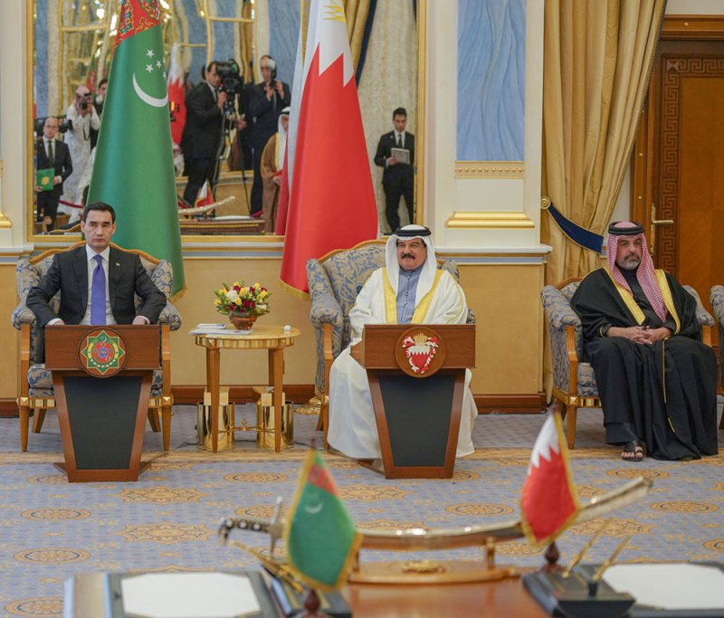 جلالة الملك المعظم ورئيس تركمانستان يستعرضان العلاقات الثنائية والمستجدات الإقليمية والدولية