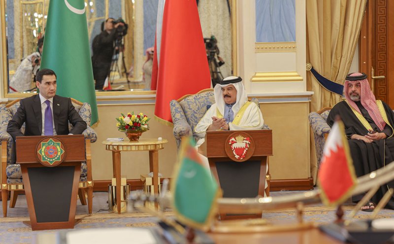 البيان المشترك بمناسبة زيارة فخامة الرئيس سردار بردي محمدوف رئيس تركمانستان إلى مملكة البحرين