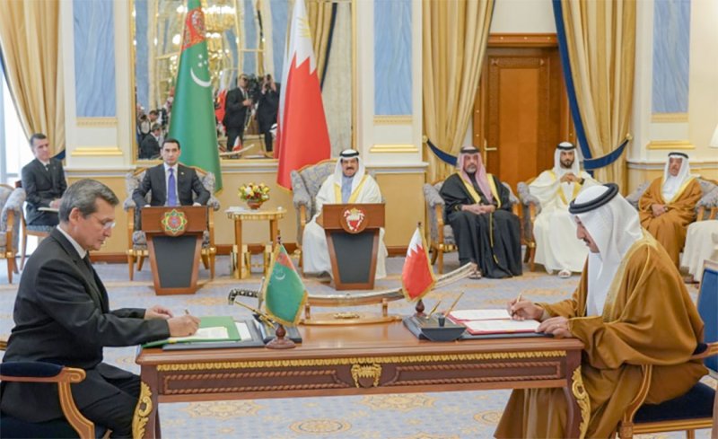 توقيع مذكرة تفاهم بين مملكة البحرين وتركمانستان في مجال التدريب الدبلوماسي