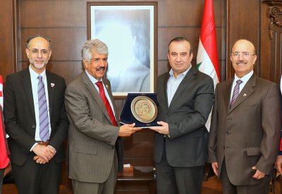 الدكتور مصطفى السيد يبحث مع وزير الإدارة المحلية في سوريا مساهمة مملكة البحرين لدعم ضحايا الزلزال