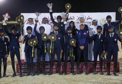 فريق وزارة الداخلية يحقق المركز الأول في المسابقة الكبرى في بطولة عز الخيل لقفز الحواجز