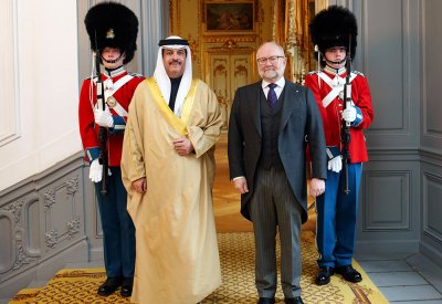 ولي عهد مملكة الدنمارك يتسلم أوراق اعتماد سفير البحرين لدى مملكة الدنمارك