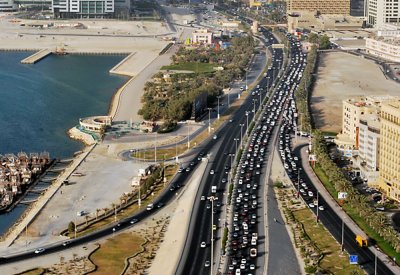 حادث مروري على شارع الملك فيصل باتجاه المحرق