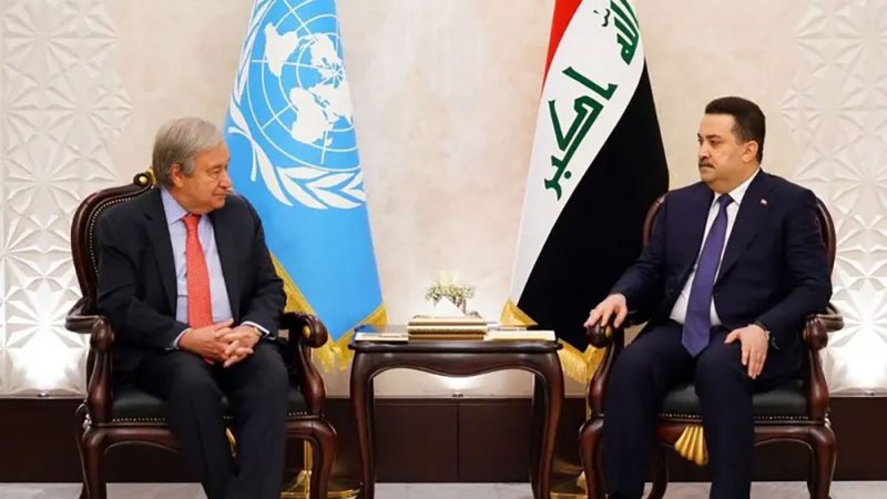 غوتيريش يؤكد من بغداد على دعم المجتمع الدولي للعراق