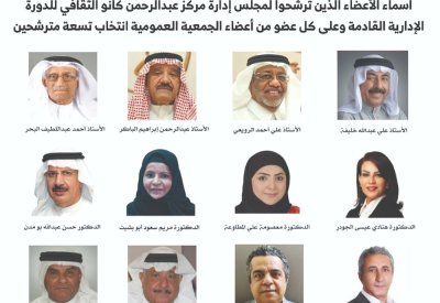 ترشح 14 عضوا لمجلس إدارة مركز كانو الثقافي