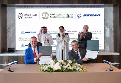 طيران الرياض يعلن عن أول طلب لأسطول للطائرات مكون من 72 طائرة بوينج دريملاينر من طراز 787-9 