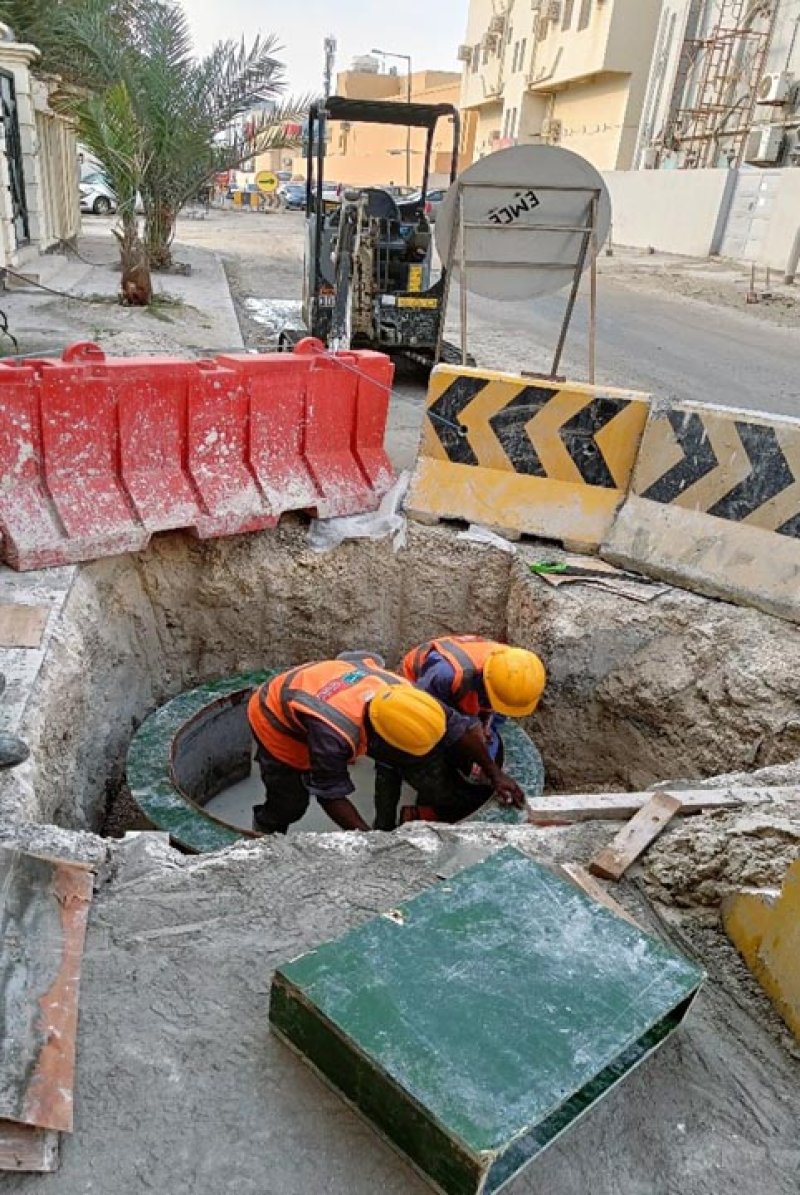 إنجاز 60% من مشروع الصرف الصحي بمجمع 645 في النويدرات