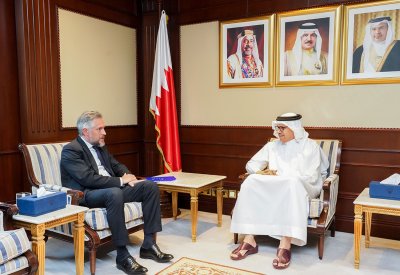 سعادة وزير الخارجية يستقبل رئيس مندوبية الاتحاد الأوروبي لدى مملكة البحرين والمقيم في الرياض