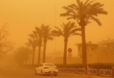 مناطق عراقية تشهد أول عاصفة ترابية في العام الحالي