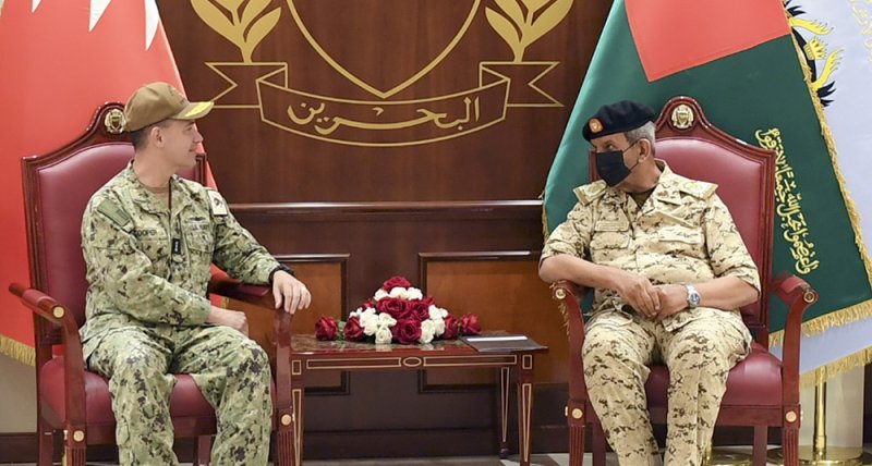 القائد العام يستقبل قائد القوات البحرية بالقيادة المركزية الأمريكية قائد الأسطول الخامس‎‎‎‎