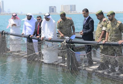 وزير شؤون البلديات والزراعة يطلع على مشروع الحرس الوطني في الاستزراع السمكي