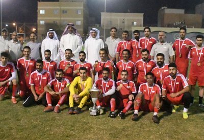 الكهرماء يتفوق ببراعة على ألبا ويحافظ على كأس الشركات الكروي