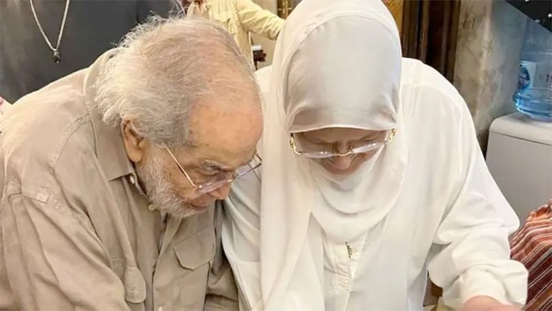 لقطة نادرة.. أحدث ظهور للفنان حسن يوسف برفقة شمس البارودي