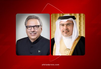 سمو ولي العهد رئيس مجلس الوزراء يتلقى برقية شكر من الرئيس الباكستاني