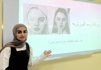الطالبة الفنانة زهراء حسن تحصد مراكز أولى وتقدم ورشاً لزميلاتها