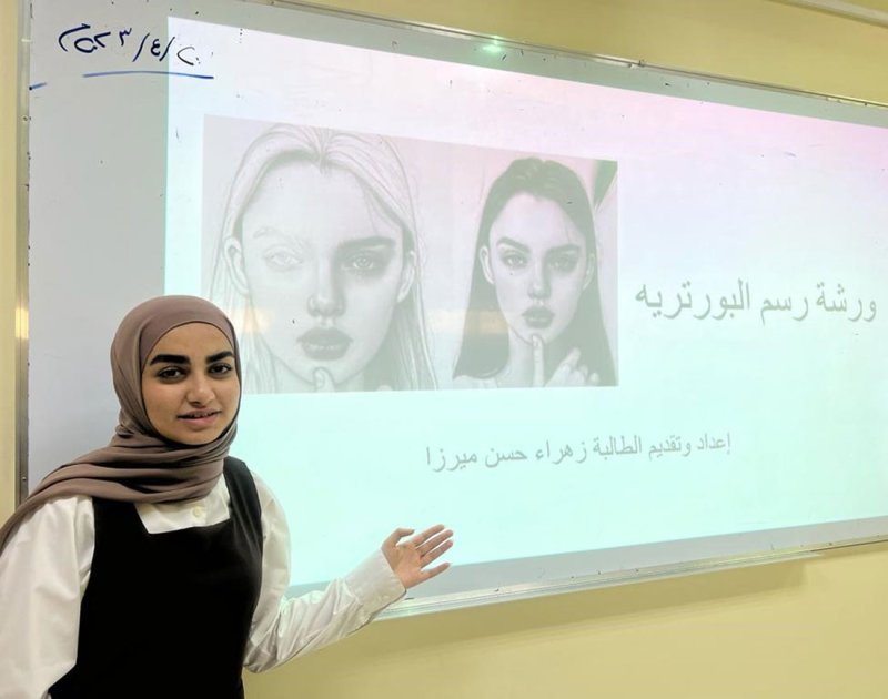 الطالبة الفنانة زهراء حسن تحصد مراكز أولى وتقدم ورشاً لزميلاتها