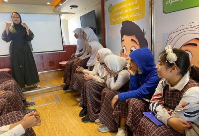 البلدية الشمالية: الحافلة البيئية تزور المدارس والقرى والحدائق لبث الوعي البيئي للأجيال الناشئة
