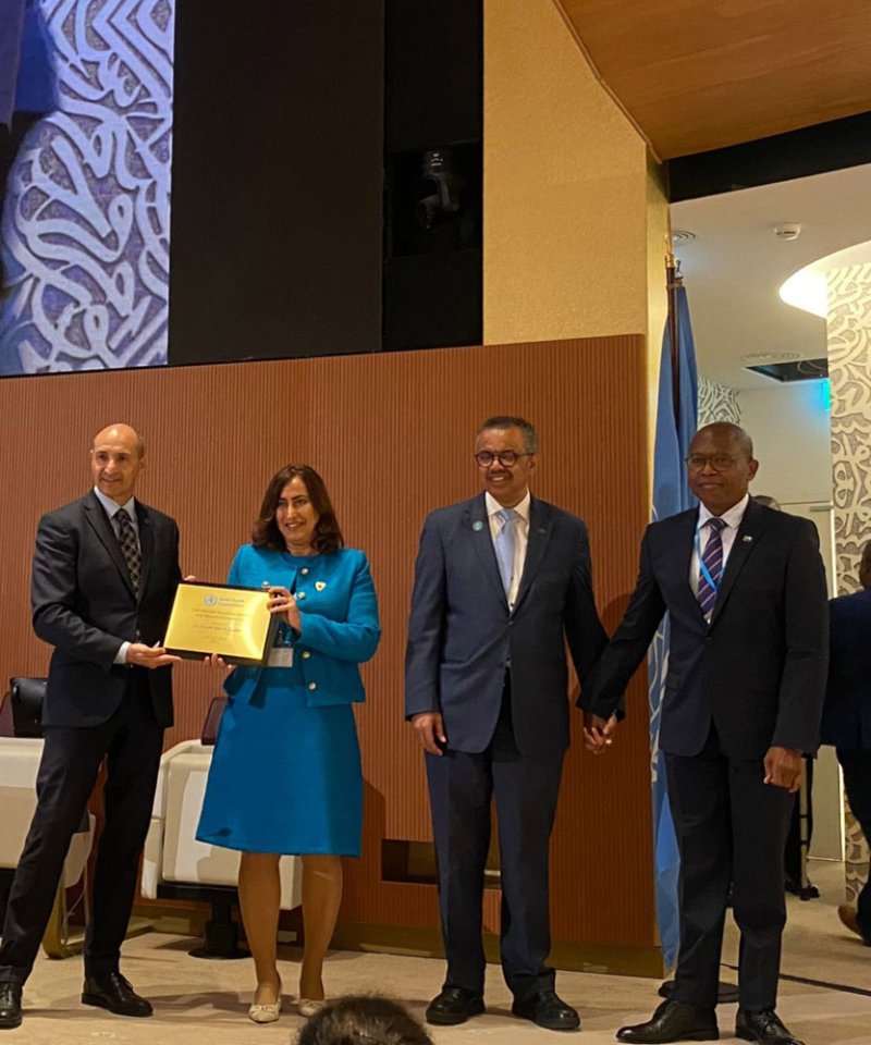 "الصحة العالمية" تمنح الجلاهمة جائزة نيلسون مانديلا لتعزيز الصحة