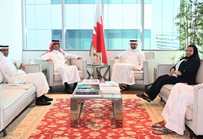 وزير الصناعة والتجارة يجتمع بالمنسق العام للمفاوضات ورئيس الفريق التفاوضي لمجلس التعاون لدول الخليج العربية