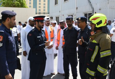 الإدارة العامة للدفاع المدني تنفذ عملية اخلاء افتراضي لمبنى الجنسية والجوازات والإقامة