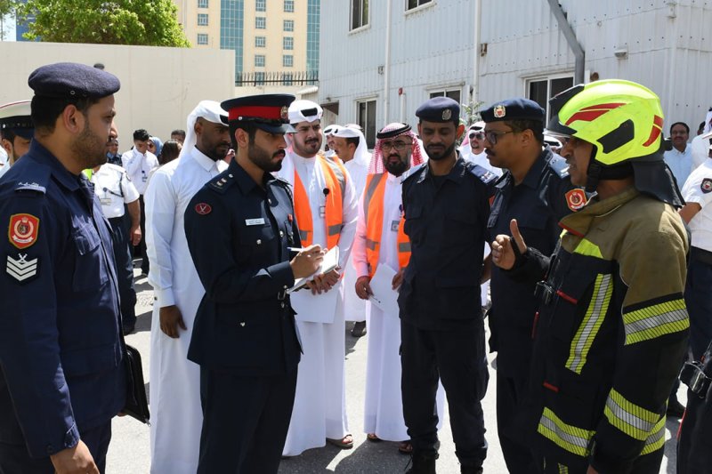 الإدارة العامة للدفاع المدني تنفذ عملية اخلاء افتراضي لمبنى الجنسية والجوازات والإقامة