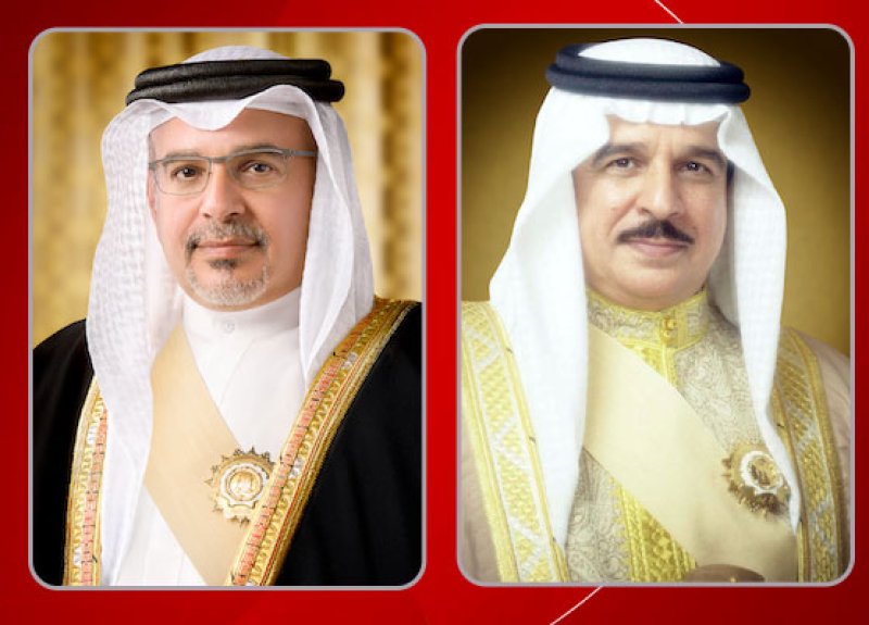 جلالة الملك المعظم القائد الأعلى للقوات المسلحة يهنىء سمو ولي العهد نائب القائد الأعلى للقوات المسلحة رئيس مجلس الوزراء بمناسبة انهاء سمو الشيخ عيسى بن سلمان بنجاح دورة القيادة والأركان المشتركة من جامعة المشاة البحرية الأمريكية