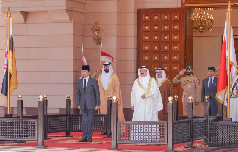 جلالة الملك المعظم يستقبل جلالة سلطان بروناي دار السلام
