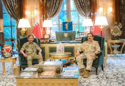 جلالة الملك المعظم يستقبل صاحب الجلالة السلطان حاج حسن البلقية سلطان بروناي دار السلام