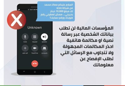 "المصرف المركزي" يحذر من مكالمات مجهولة