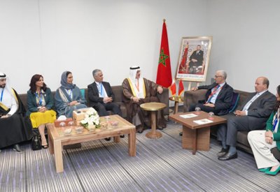 المسلم يعقد لقاءً ثنائيًا مع رئيس مجلس النواب ورئيس مجلس المستشارين في المملكة المغربية