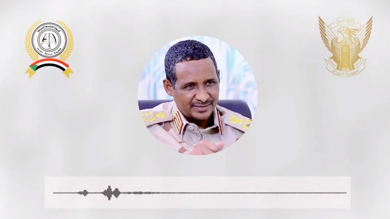 دقلو في تسجيل صوتي يتحدث عن أحداث الجنينة
