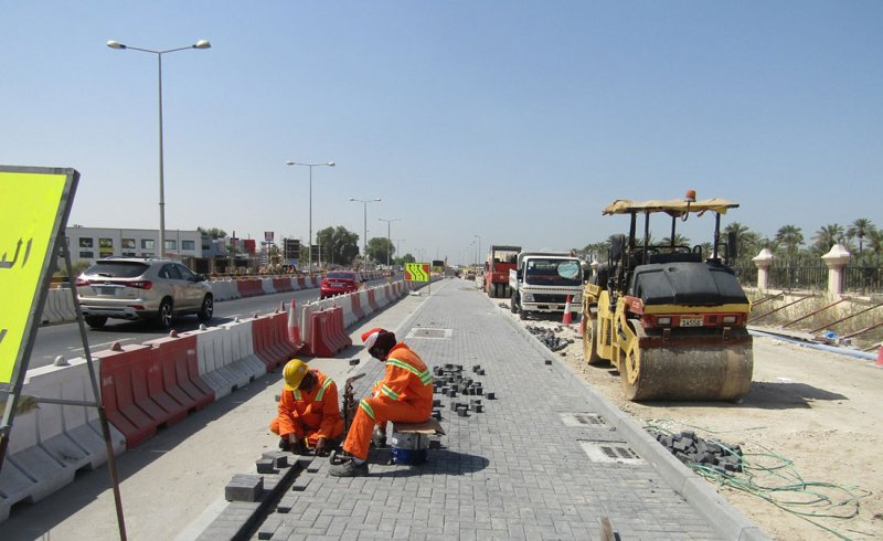 «الأشغال»: إنجاز 30 % من مشروع تطوير شارع الجنبية