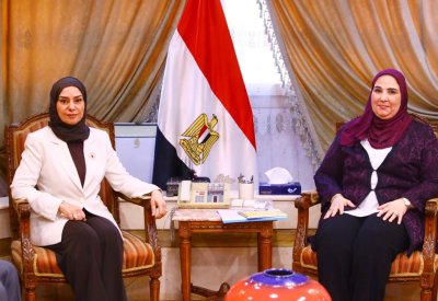 وزيرة التضامن الاجتماعي بجمهورية مصر العربية تستقبل سفيرة مملكة البحرين في القاهرة