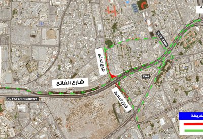 "الأشغال": غلق بعض المسارات على شارع الفاتح