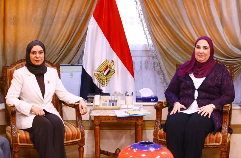 وزيرة التضامن الاجتماعي بجمهورية مصر العربية تستقبل سفيرة مملكة البحرين في القاهرة