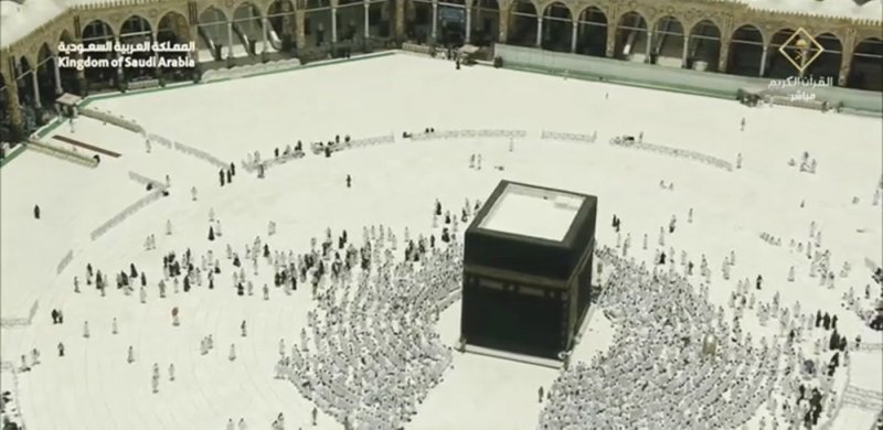 تعامد الشمس فوق الكعبة المشرفة للمرة الثانية خلال هذا العام