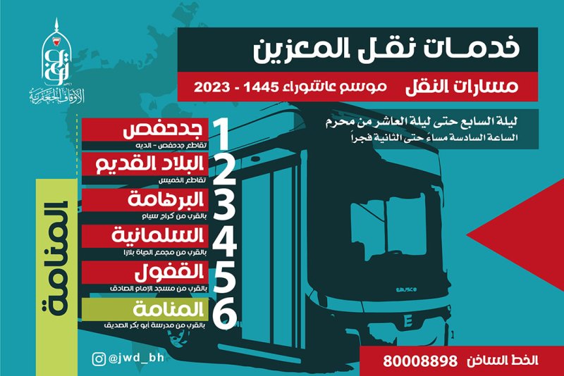 الأوقاف الجعفرية تعلن عن تدشين مشروع خدمات نقل المعزين إلى العاصمة خلال موسم عاشوراء