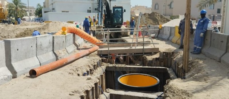 إنجاز 38% من مشروع الصرف الصحي بمجمع 439 في منطقة السهلة