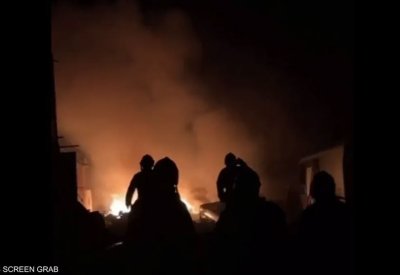حريق قرب مطار رئيسي في موسكو