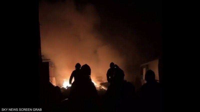 حريق قرب مطار رئيسي في موسكو