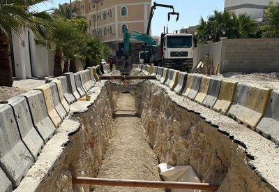 بدء أعمال مشروع تصريف الأمطار بمجمع 933 في منطقة الرفاع