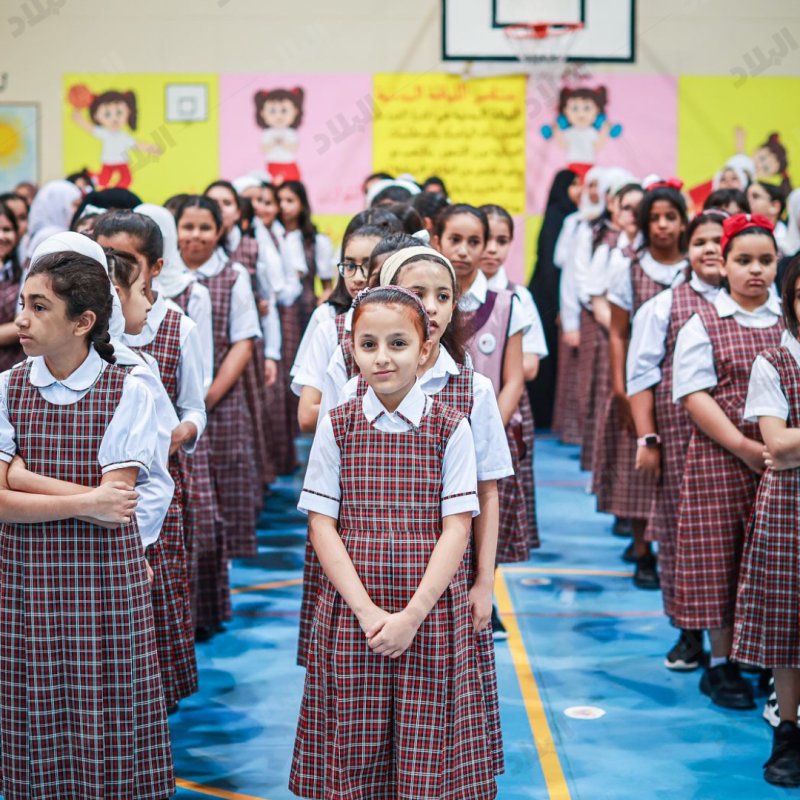 بالصور: طابور الصباح بمدرسة العروبة