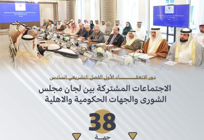 "لجان الشورى" تعقد اجتماعات مشتركة مع 38 جهة حكومية وأهلية خلال الدور الأول من الفصل التشريعي السادس