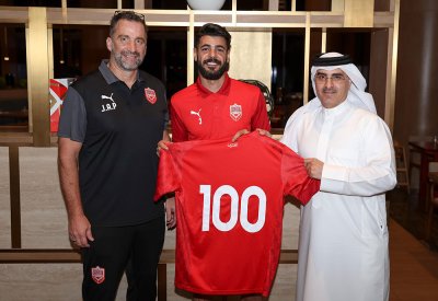 الحيام يدخل قائمة المئوية مع المنتخب الوطني