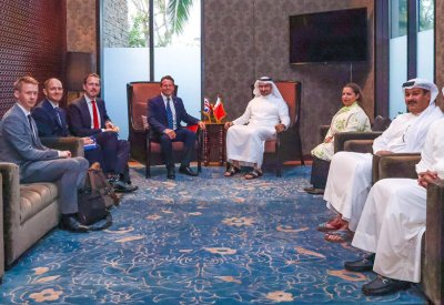 وزير الصناعة والتجارة يجتمع بوزير الدولة للتجارة والأعمال بالمملكة المتحدة