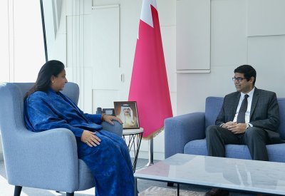 مدير عام معهد الإدارة العامة تستقبل سفير جمهورية الهند المُعين لدى مملكة البحرين