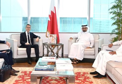 وزير الصناعة والتجارة يستقبل سفير الجمهورية الفرنسية بمناسبة تعيينه سفيراً لبلاده لدى المملكة