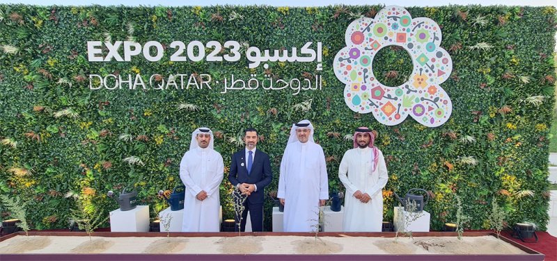 وزير شؤون البلديات والزراعة يحضر افتتاح معرض اكسبو قطر الدولي للبستنة