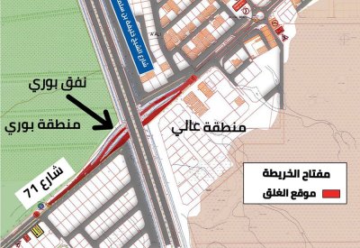 "الأشغال": غلق نفق بوري يوم الأحد
